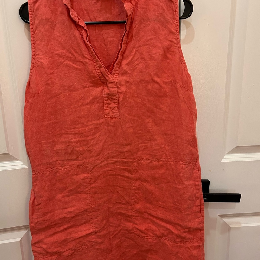 C&C California Coral Linen tunic dress